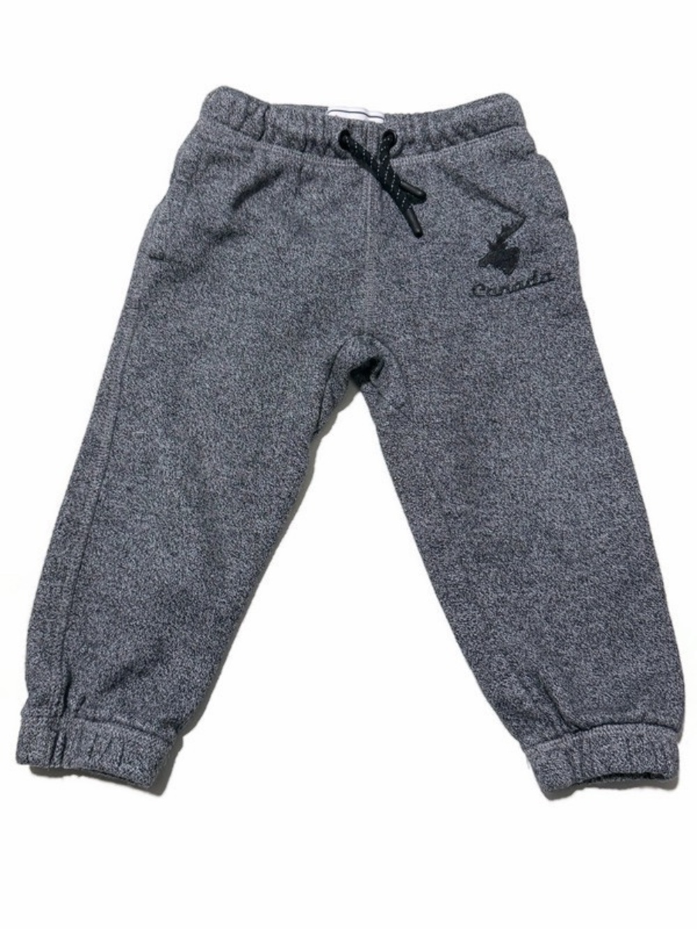 Canadiana Charcoal Heather Jogger Sweatpants with Drawstring, 3T